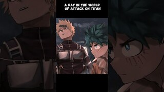 BOKU NO HERO X ATTACK ON TITAN (FUNNY)😂😂#anime #memes #mha #myheroacademia #attackontitan #shorts