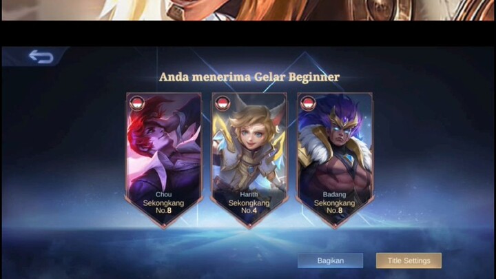 Cuman top kampung kok 🗿 | Mobile Legend's