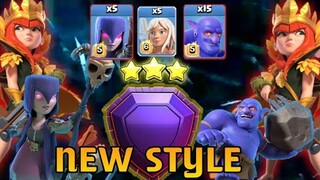 * NEW STYLE * TH13 LEGEND LEAGUE STRATEGY ATTACK 15 BWOLER + 5 WITCH + 5 HEALER | CLASH OF CLAN