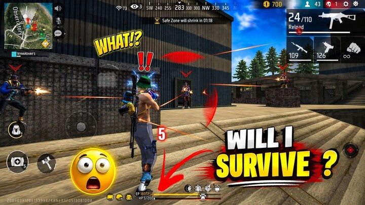 1V4 FIGHT BUT WHO WILL WIN? 😱🔥 FREE FIRE