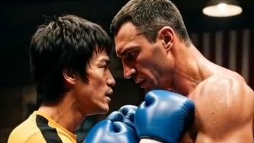 Boxing between Bruce Lee and Klitschko