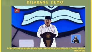 Prabowo Menangis saat Mengumumkan Kenaikan gaji