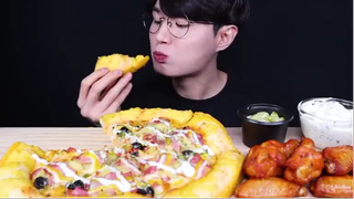 Pizza Gà Mukbang #amthuc #monngon