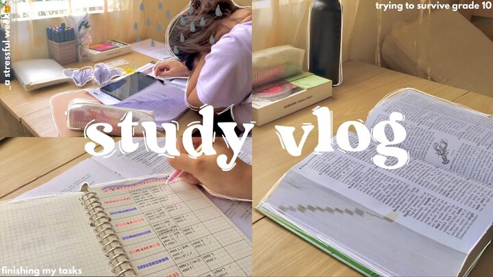 📖 a stressful week ( study vlog) 🐣 surviving the last year of JHS 🍄 | philippines