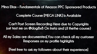 Mina Elias course - Fundamentals of Amazon PPC Sponsored Products download