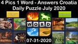 4 Pics 1 Word - Croatia - 31 July 2020 - Daily Puzzle + Daily Bonus Puzzle - Answer - Walkthrough
