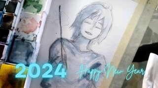 LETS GO!!! Sketch PERTAMA 2024 | Sketch dan Watercolor PART 1