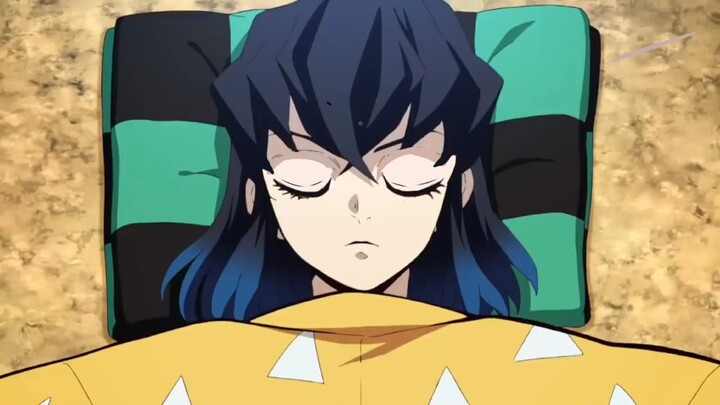 Inosuke opening his eyes while Superbass starts to play