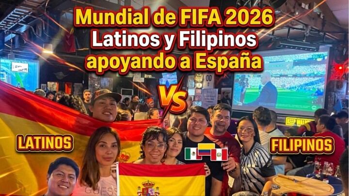 Filipinos and Latinos supporting Spain in the FIFA World Cup Finals.