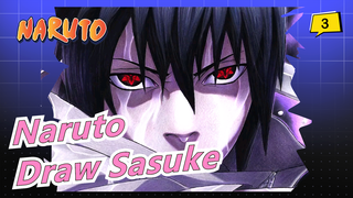 [Naruto] Draw Sasuke with Colored Pencil_3
