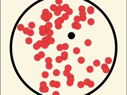 كلما ارتدت الكرة الحمراء، تظهر كرة أخرى. #أشكال_هندسية #إطلاق_التوتر