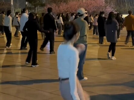 You know, being happy is the most important thing! Let's dance in the square! #FeelFreeToShake #Outd