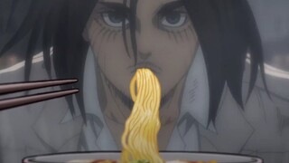 Iklan kolaboratif Attack on Titan x Demae Itcho