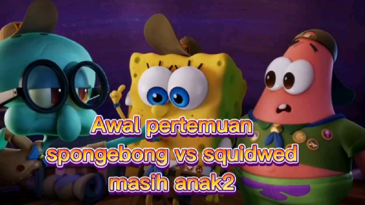child Spongebob, Patrick, squid unyuk2