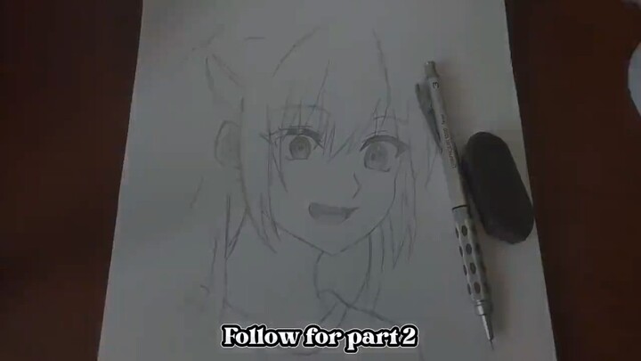 Drawing Girl Anime Shikimori Part 1