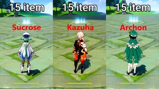 Kazuha vs Sucrose vs Venti, Tensile strength comparison