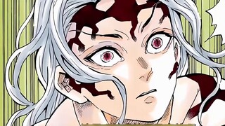 The nine pillars gathered together to suppress Muzan, and the pillars' Nichirin swords turned red on