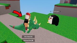 dino VS penguin (roblox bedwars)