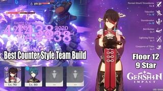 Genshin Impact - Beidou & Xingqiu Duo Floor 12-3 9 Star Gameplay - Counter Style Build