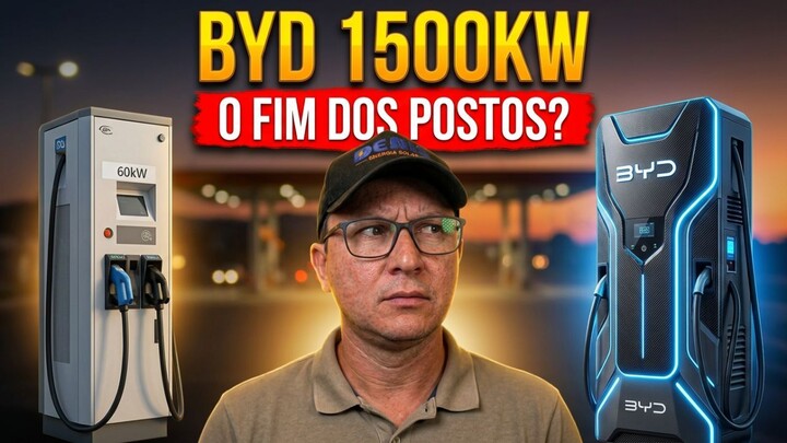 BYD CARGA DE 0 A 100% EM 5 MINUTOS! O FIM DOS ELETROPOSTOS