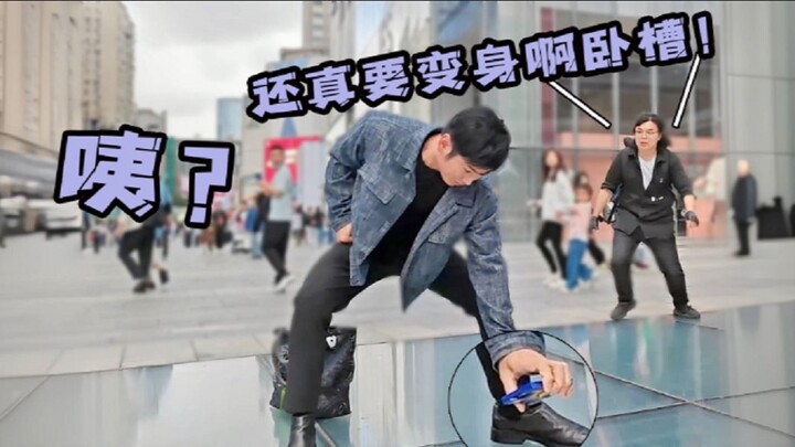 [Matsuda Satoshi] Occupational disease? The Masked Rider is about to openly transform on the streets