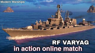 Modern Warships: RF VARYAG in action Online battle gameplay.