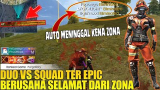 MOMENT PALING EPIC! DUO VS SQUAD RANKED MATCH - MAIN KEJAR KEJARAN DENGAN ZONA! GARENA FREE FIRE