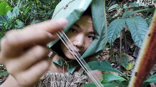 女子徒手单挑东南亚丛林生存100天31集，为制作贴身衣物做准备