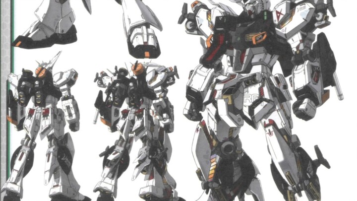 Gundam model works designed by mechanical designer Junichi Akutsu