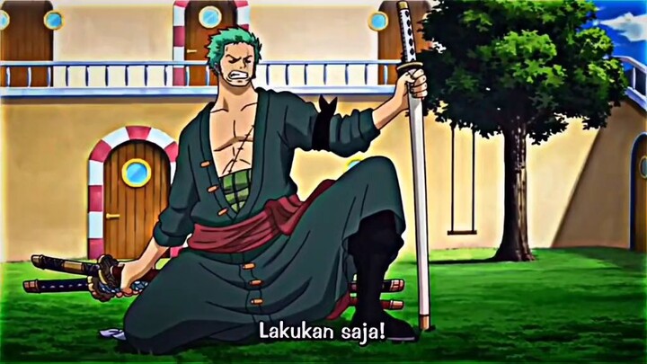 Zoro pasrah banget mau di apaiin aja disini😭