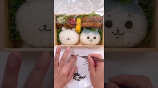 ちいかわ&ハチワレのキャラ弁作ったよ！#shorts #キャラ弁 #お弁当 #kawaii #ちいかわ #ハチワレ