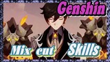 [Genshin,  Mix cut]Zhongli and Raiden Shogun' skills  mix cut