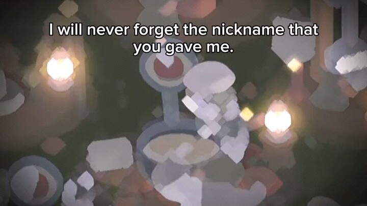 I will never forget the nickname that you game me.