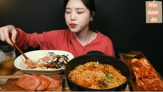 Cơm thịt nguội Spam sốt mayo và mì Jin cay phần 3 #anngonmoingay