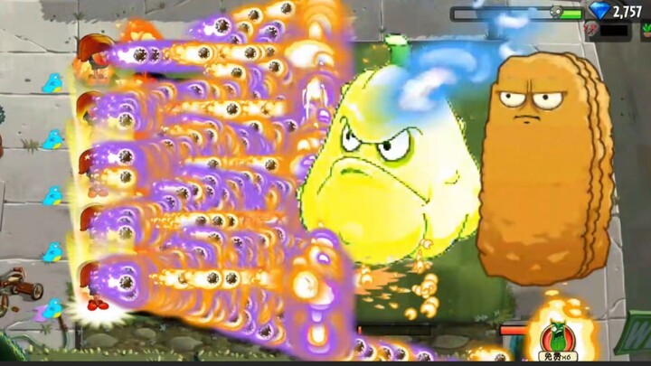 200 tanaman kuat level penuh VS labu raksasa + kacang tinggi raksasa (Pvz2)