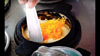 Thai Pancake With Coconut , CRISPY PANCAKE (Kanom Buang) popular street food in Thailand