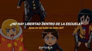 Seishun wa Hanabi no You Ni - Shingeki! Kyojin Chuugakkou (Sub Español/Romaji)