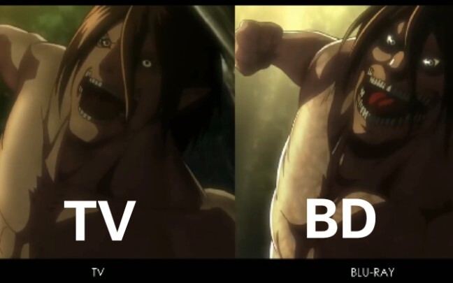 巨人第一季TV版和BD蓝光区别（进巨vs女巨）