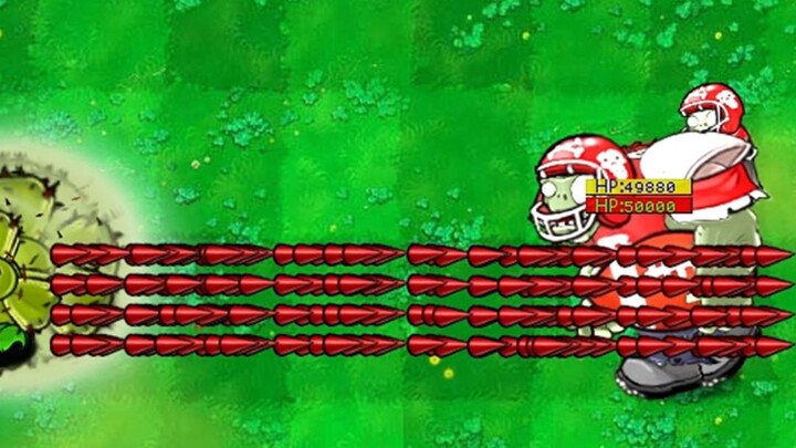 PvZ Hibrida - 100 tanaman melawan Zombi Sepak Bola dengan 100.000 poin nyawa