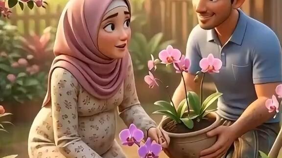 “Taman kecil ini… bukan sekadar bunga Tapi tempat cinta tumbuh untuk masa depan