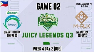 Smart Omega Empress vs Maharlika Esports Game 02 | Juicy Legends Q3 2022