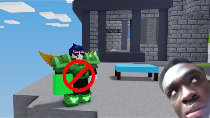 Roblox Bedwars-  Skywars BUT NO ARMOR!