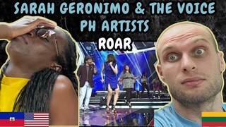 REACTION TO Sarah Geronimo & The Voice Philippines Artists - Roar (Live Performance)