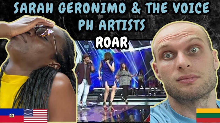 REACTION TO Sarah Geronimo & The Voice Philippines Artists - Roar (Live Performance)