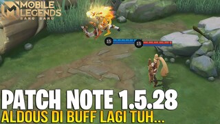 ALDOUS BUFF, HELCURT NERF, BALMOND NERF, PERUBAHAN SISTEM ITEM JUNGLE - PATCH NOTE 1.5.28 MLBB