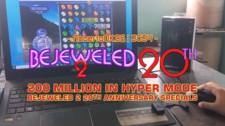 Bejeweled 2: 200 Million points in Hyper Mode in 33 minutes?