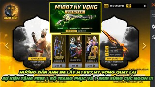 Free Fire | Hướng dẫn anh em lấy M1887 hy vọng - Sự kiện tặng Free 1 trong 4 trang phục và skin súng