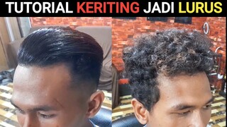 keriting jadi lurus, tutorial meluruskan rambut pria