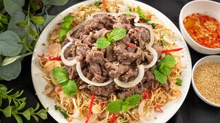 Đừng xem video này, món Gỏi Bắp Bò sẽ làm bạn không thể cầm lòng | Delicious Beef Salad