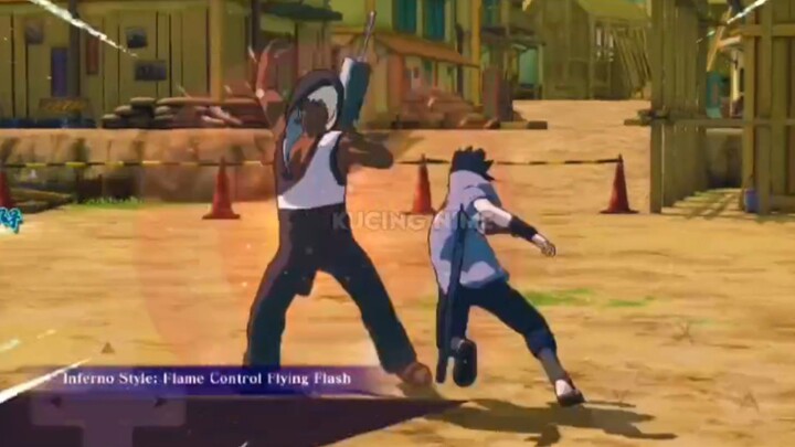 Sasuke Rinne Sharingan VS Darui Raikage - Naruto Storm connection Gameplay